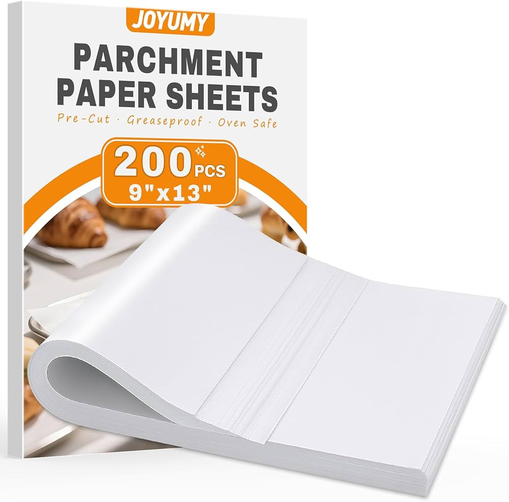 200 Pcs Parchment Paper Sheets for Baking – 9x13inch Baking Paper, White, Pre-Cut, Non-Stick, H... | Amazon (US)