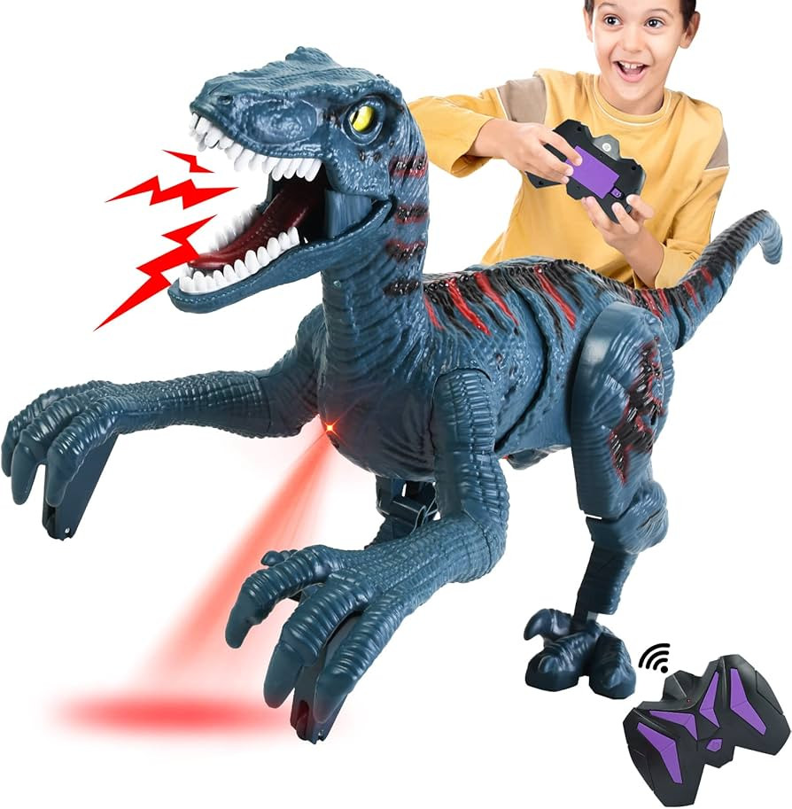 Remote Control Dinosaur Toys for Kid - Walking Dinosaur Toys for Boys 5-7，RC Jurassic Velocirap... | Amazon (US)