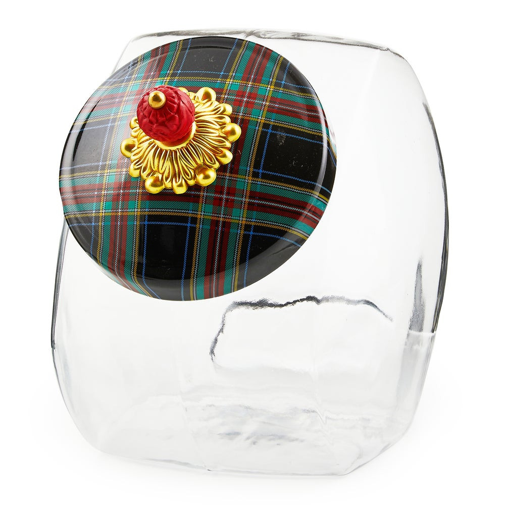 Cookie Jar with Black Tartan Lid | MacKenzie-Childs