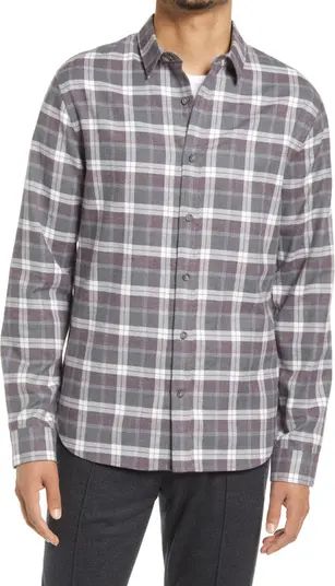 Vince Mélange Plaid Cotton Button-Up Shirt | Nordstromrack | Nordstrom Rack
