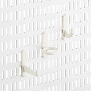 Elfa Utility® Circle Board Hook White Pkg/3 | The Container Store