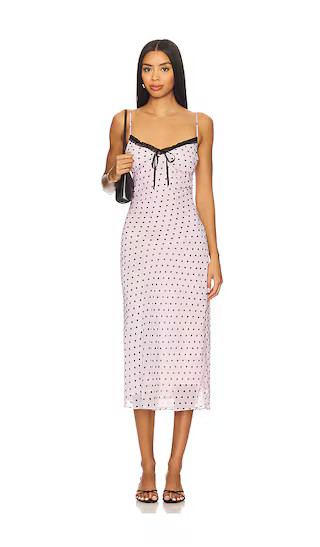 x REVOLVE Avani Dress in Pink Polka Dot | Revolve Clothing (Global)