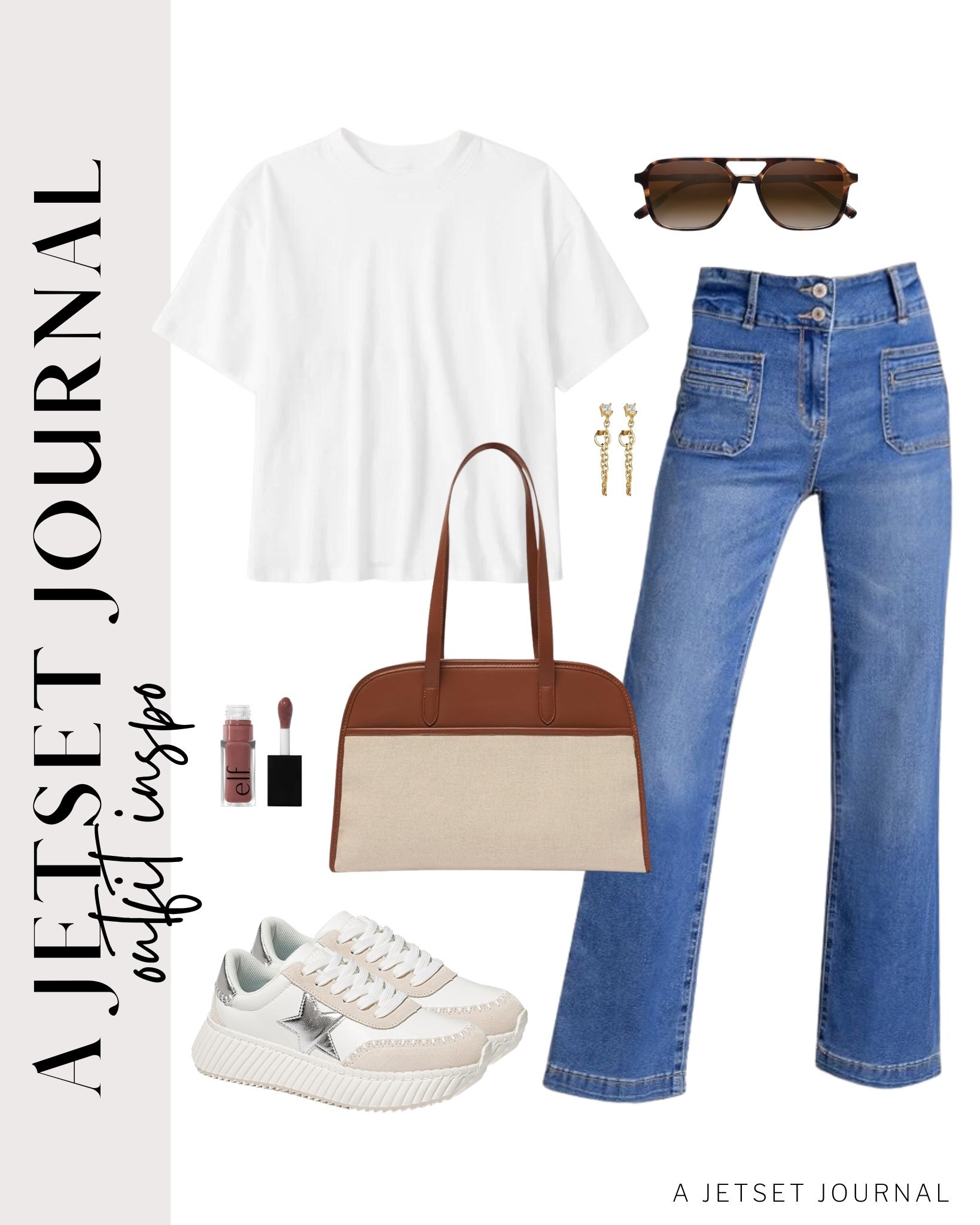 Here's a basic t shirt you can pair with wide leg jeans and a cute handbag for an everyday look!
platform sneakers, elf lip oil, beauty finds, stylish sunglases, amazon fashion, summer style, trendy look, viral fashion, gold earrings, everyday look, affordable style, amazon favorite, top picks, best seller, summer fashion

#LTKSeasonal #LTKStyleTip #LTKU