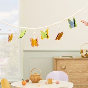 Felt Butterflies Easter Garland | West Elm (US)