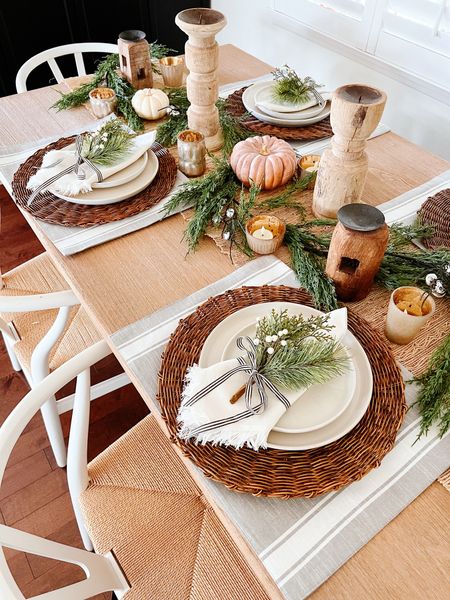 Create a sophisticated but relaxed table setting this holiday season. #tablesetting #tablescape

#LTKHoliday #LTKSeasonal