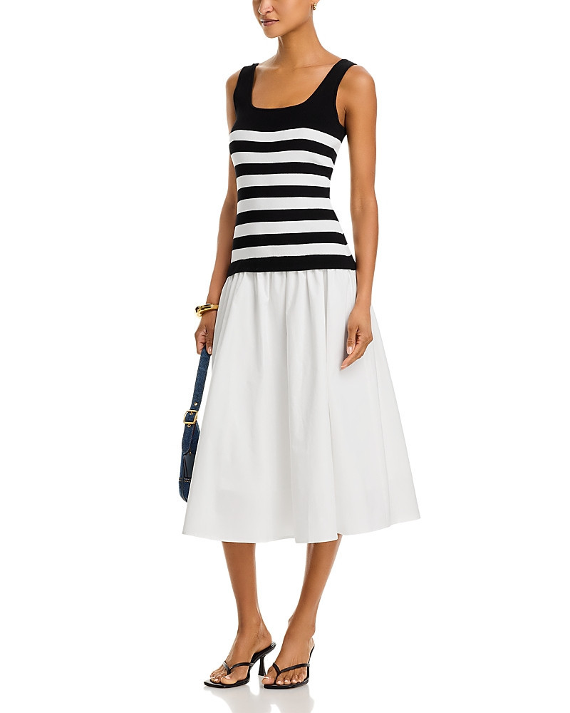 Aqua Stripe Mixed Media Dress - Exclusive | Bloomingdale's (US)
