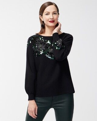 Embellished Pullover Sweater | Chico's