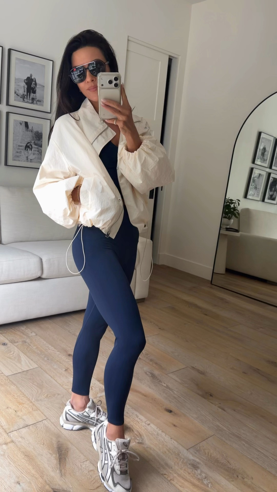Carpool casual going strong. Activewear but layering a cute windbreakers jacket, comfy sneaks and oversized sunnies

#LTKootd #LTKmomlife #LTKActive
