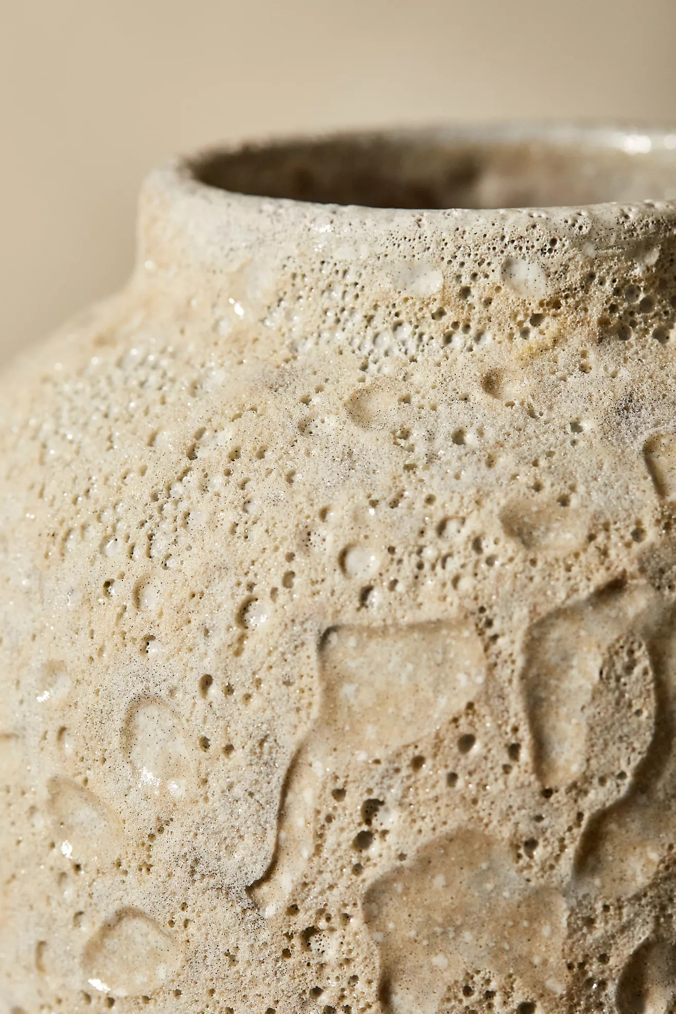 Textured Cream Vase | Terrain