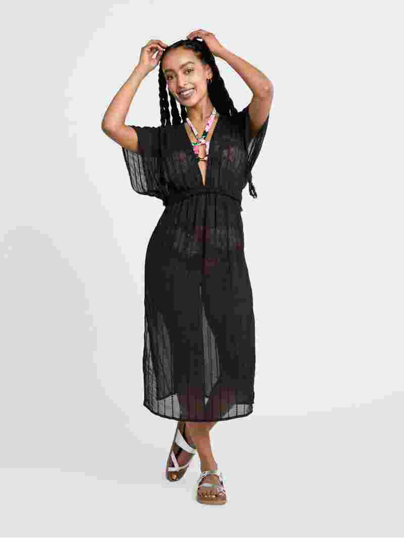 Time and Tru Women's and Women's Plus Embroidered Midi Caftan Coverup, Sizes XS-3X | Walmart (US)