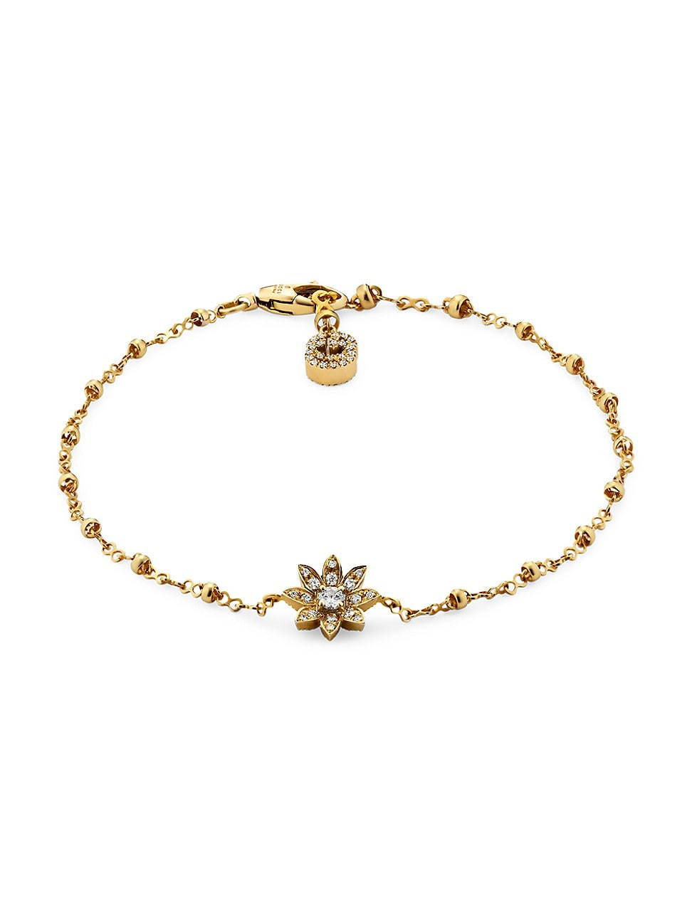 Women's Flora 18K Yellow Gold & Diamond Bracelet - Yellow Gold - Size Medium | Saks Fifth Avenue
