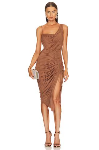 Michael Costello x REVOLVE Hayes Midi Dress in Brown from Revolve.com | Revolve Clothing (Global)