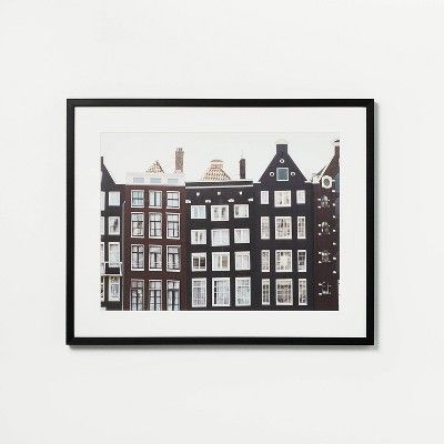 24" x 30" Dutch Houses Framed Canvas SM Black - Threshold™ designed with Studio McGee | Target