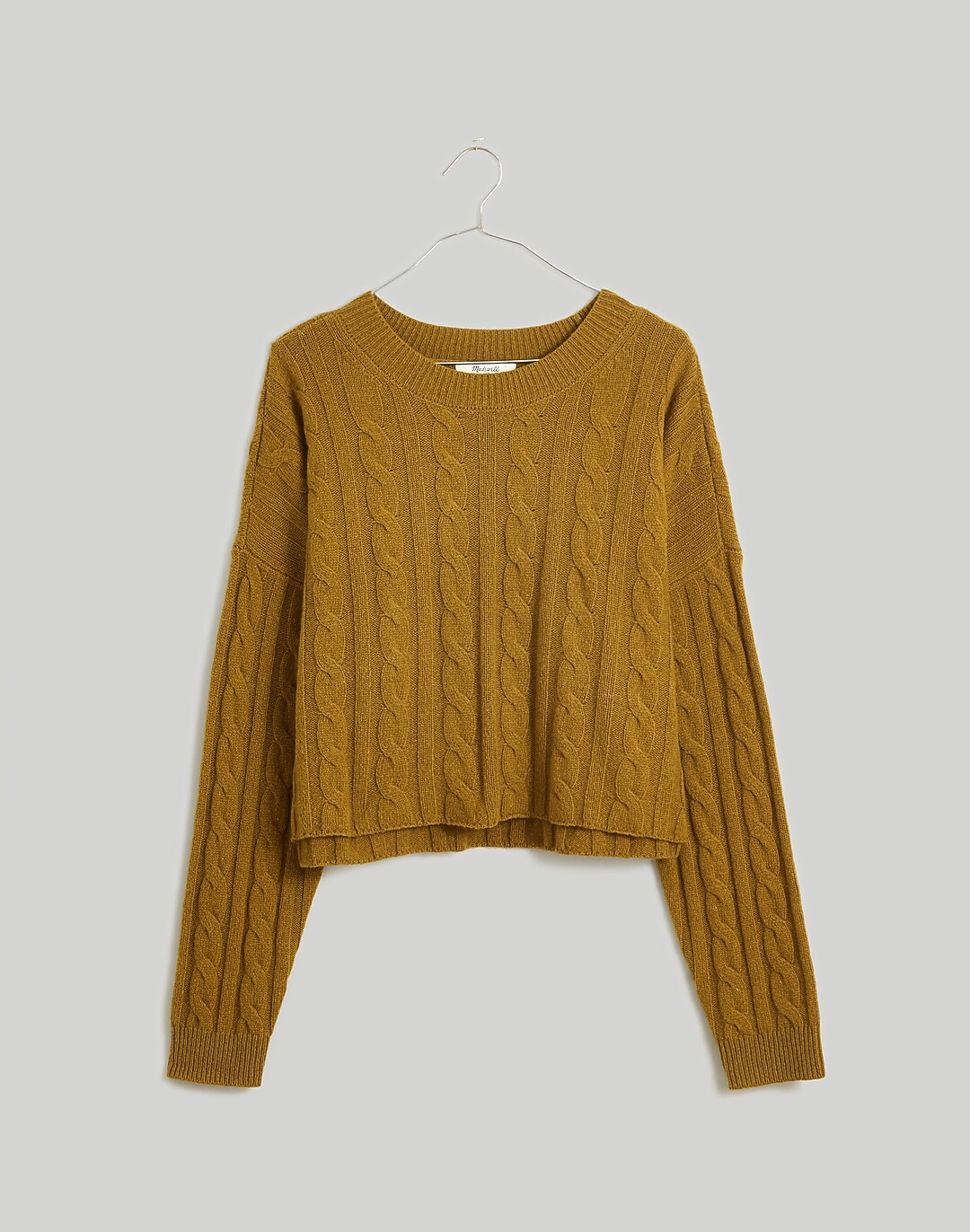 (Re)sourced Cashmere Cable-Knit Crop Sweater | Madewell