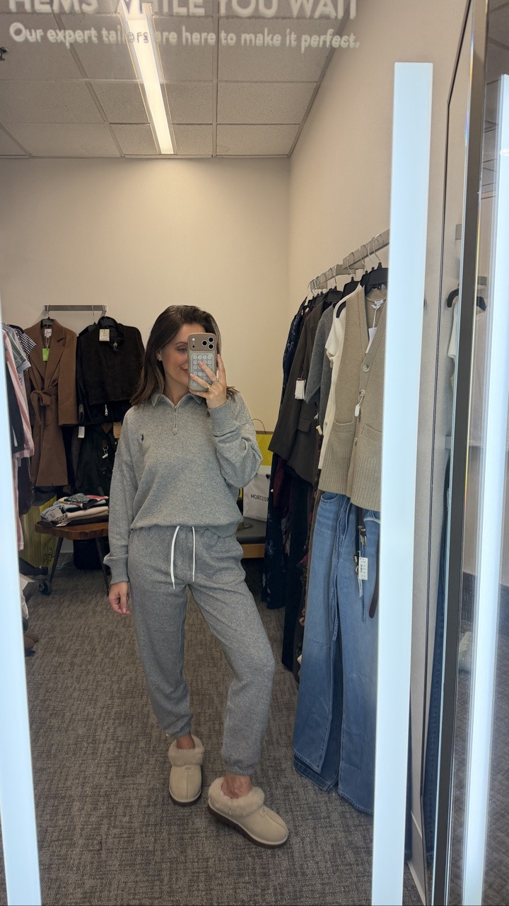 RL lounge set from the Nordstrom Anniversary Sale!  Wearing size small, recommend sizing up in the set and the Ugg slippers

#LTKmomlife #LTKSaleAlert