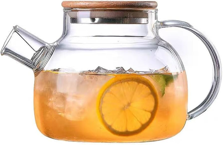SHUWEICAO Glass Teapot，Stovetop & Microwave Safe Glass Borosilicate Teapot，34oz/1000ml Glass ... | Amazon (US)