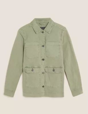 Cotton Rich Utility Jacket | M&S Collection | M&S | Marks & Spencer (UK)