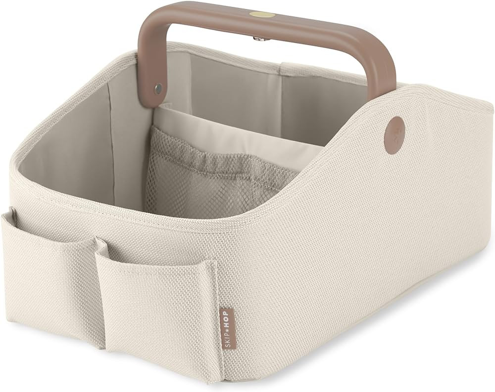 Skip Hop Diaper Caddy Organizer with Touch Sensor Night Light, Nursery Style, Oat | Amazon (US)