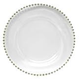 Charge it by Jay Turkish Glass Silver Beaded Charger Plate | Amazon (US)