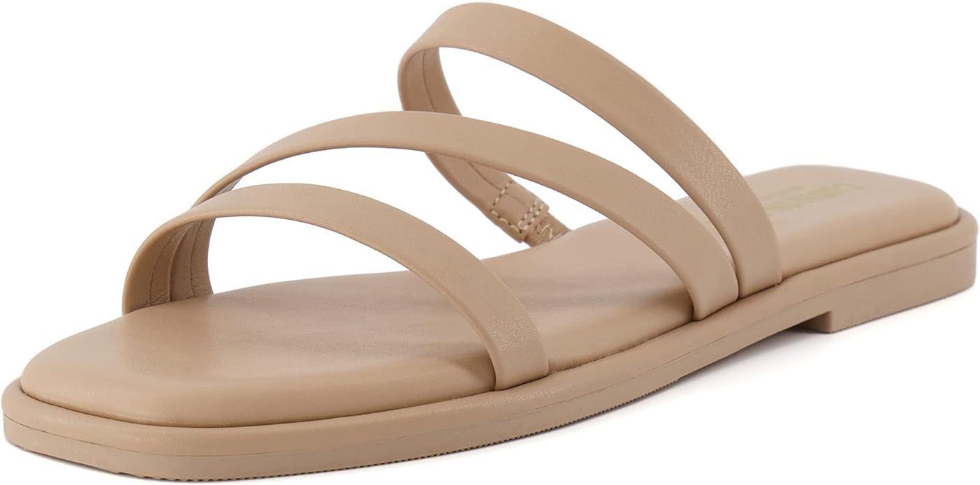 CUSHIONAIRE Women's Treat slide sandal +Memory Foam, Wide Widths Available | Amazon (US)