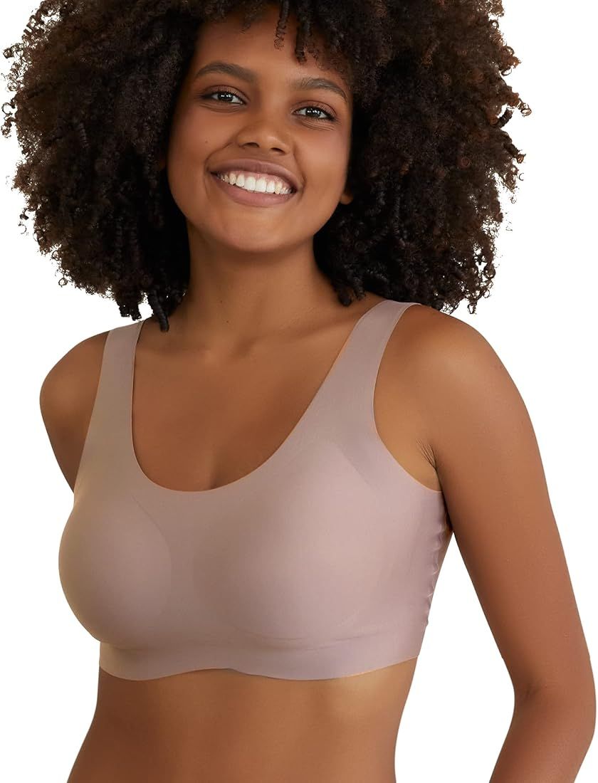 Niidor Women's Seamless Bra Invisible Wireless Bras Soft Comfy Daily Bra Wirefree T-Shirt Bra wit... | Amazon (US)