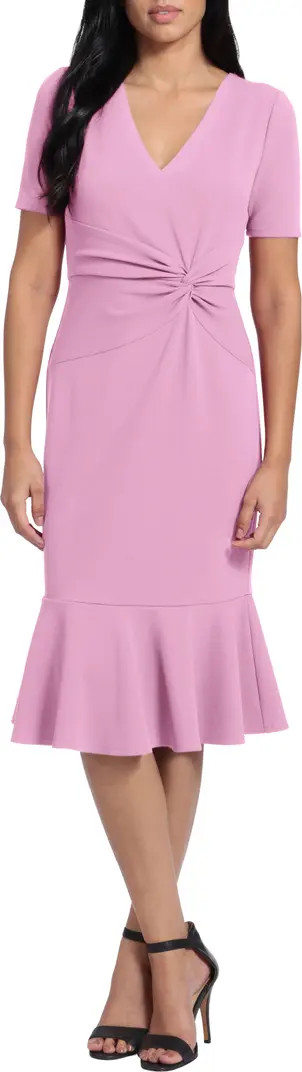 Side Knot Scupa Crepe Flounce Dress | Nordstrom Rack