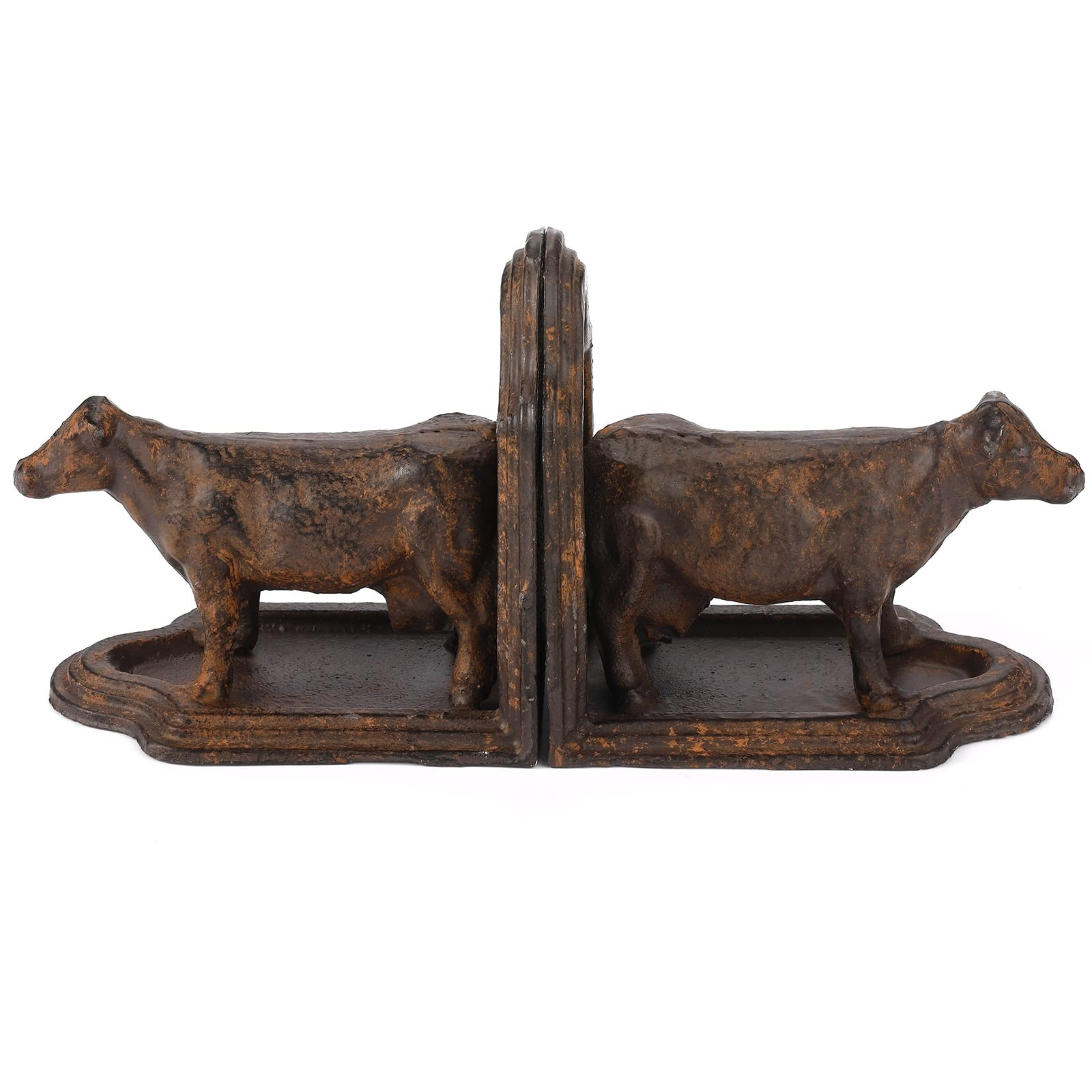 Cow Bookends Decorative, Farmhouse Antique Book Ends, Set of 2 | Amazon (US)
