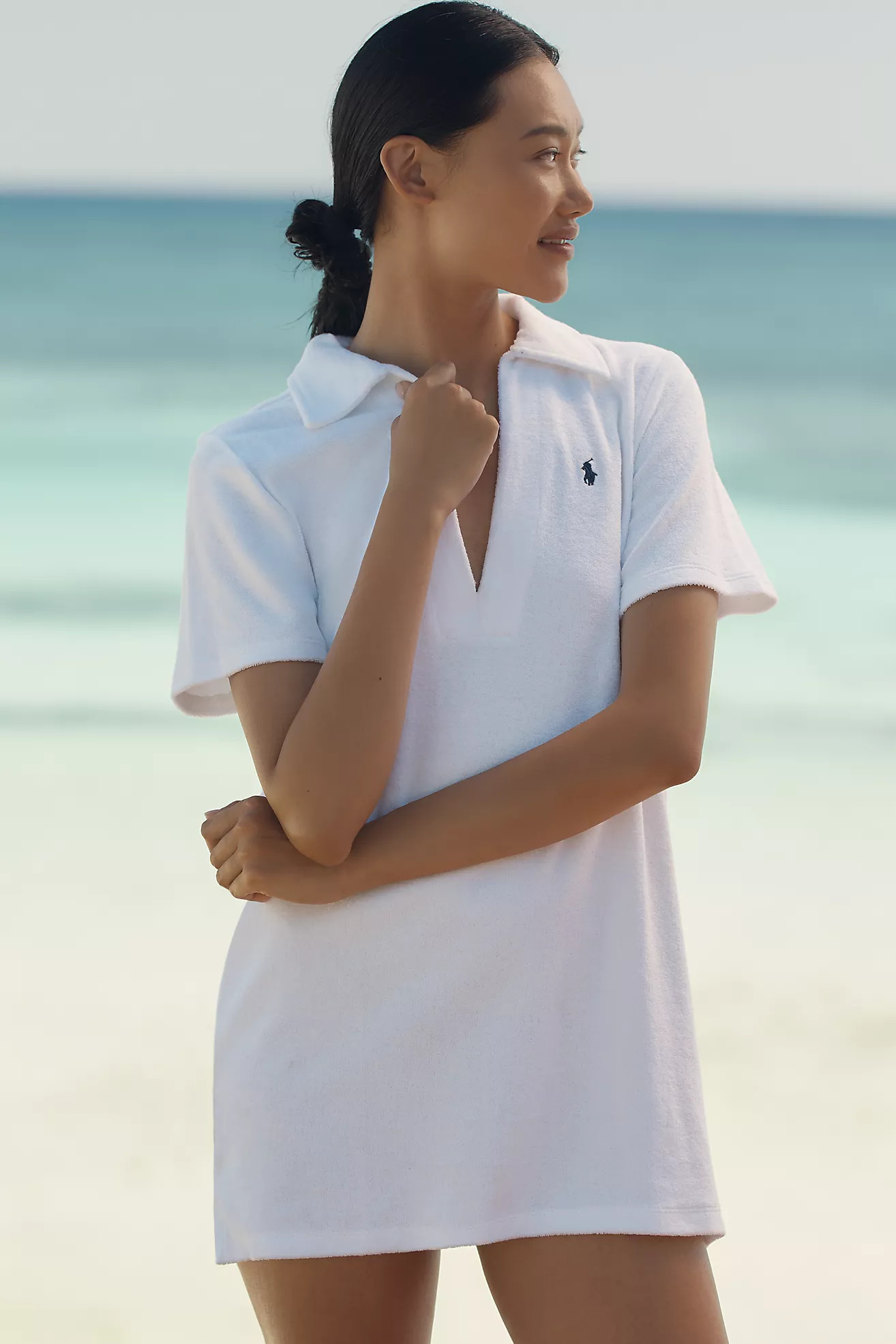 Polo Ralph Lauren Collared Terry Mini Dress | Anthropologie (US)