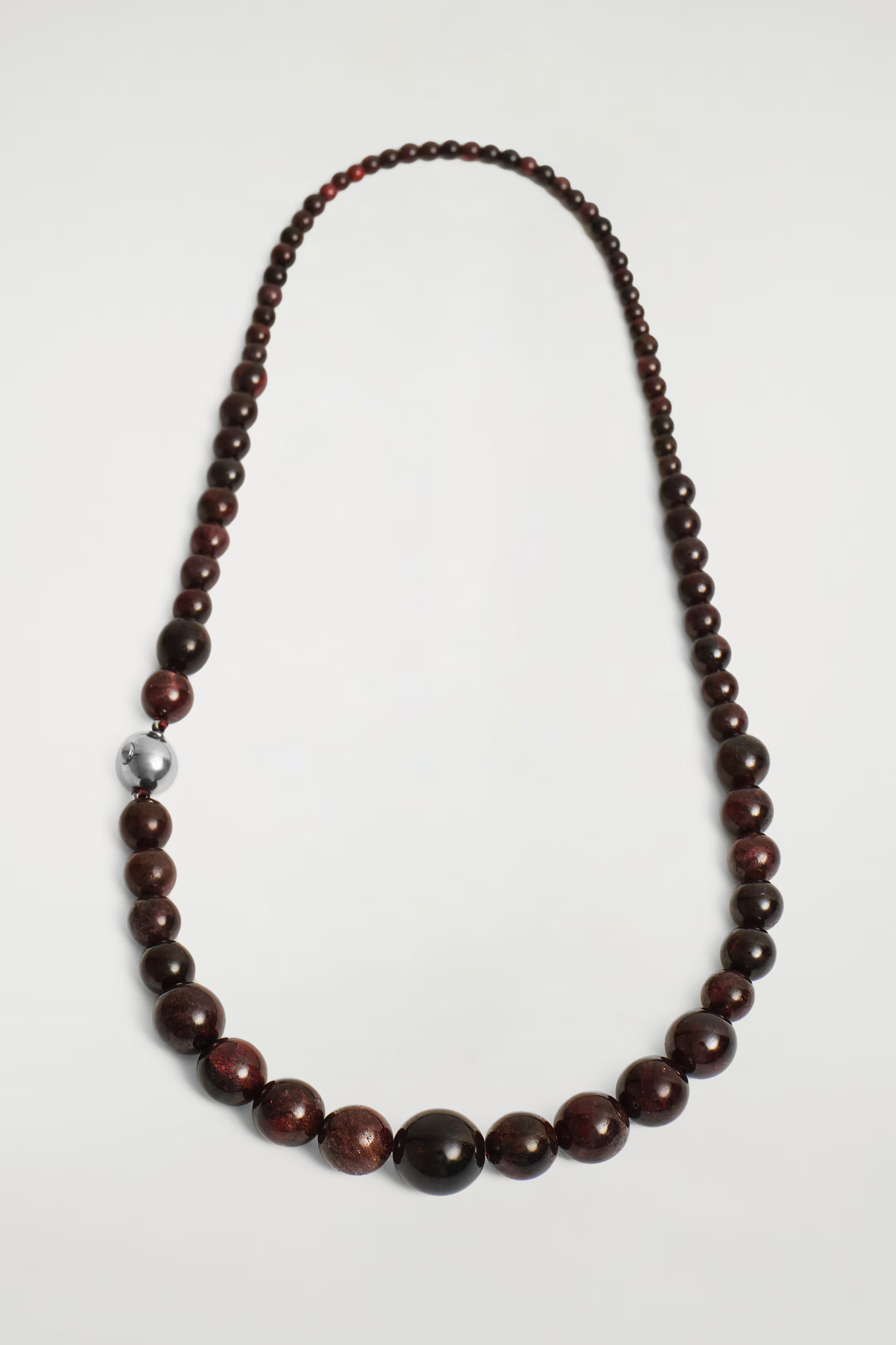 GARNET BEADED NECKLACE - DARK BROWN | COS | COS UK