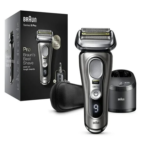 Braun Series 9 Pro 9465cc Electric Shaver for Men with Beard Trimmer Cleaning & Charging Center Nobl | Walmart (US)