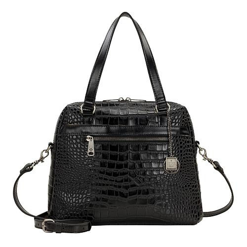 Patricia Nash Rosora Leather Satchel - Black | HSN