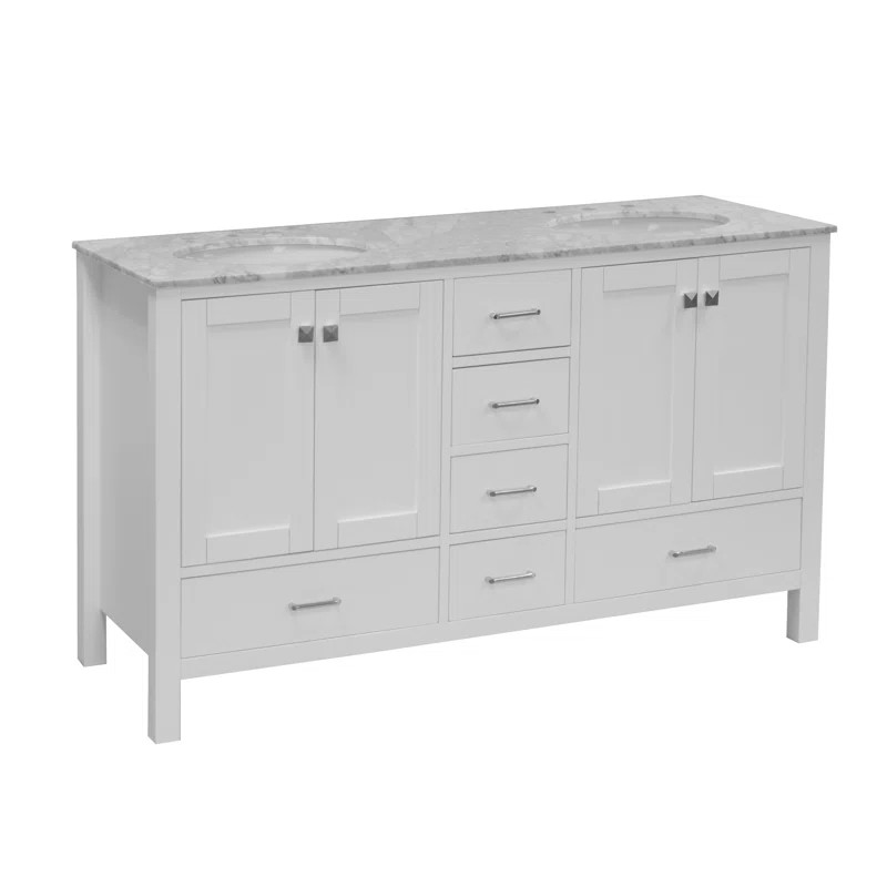 Aneira Full 60" Double Bathroom Vanity Set | Wayfair North America