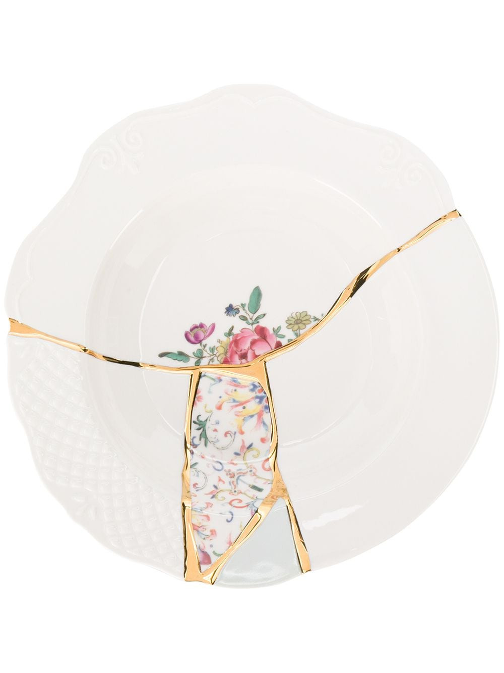 Seletti Kintsugi dessert plate (24cm) - White | Farfetch Global
