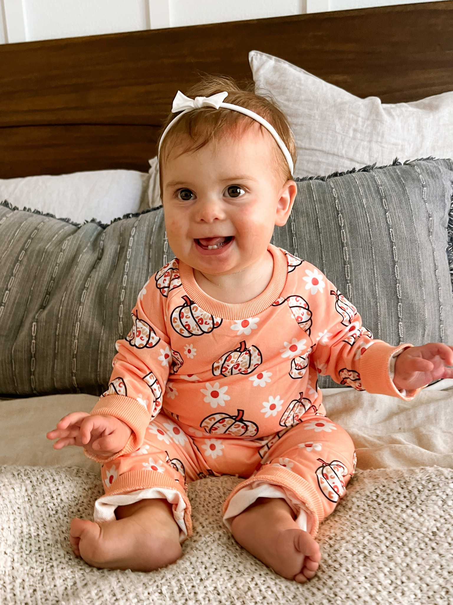 Little pumpkin outfit for babies too cute!! Wearing 6-12 months definitely runs on the bigger end of that lol 

#LTKHalloween #LTKHoliday #LTKSeasonal