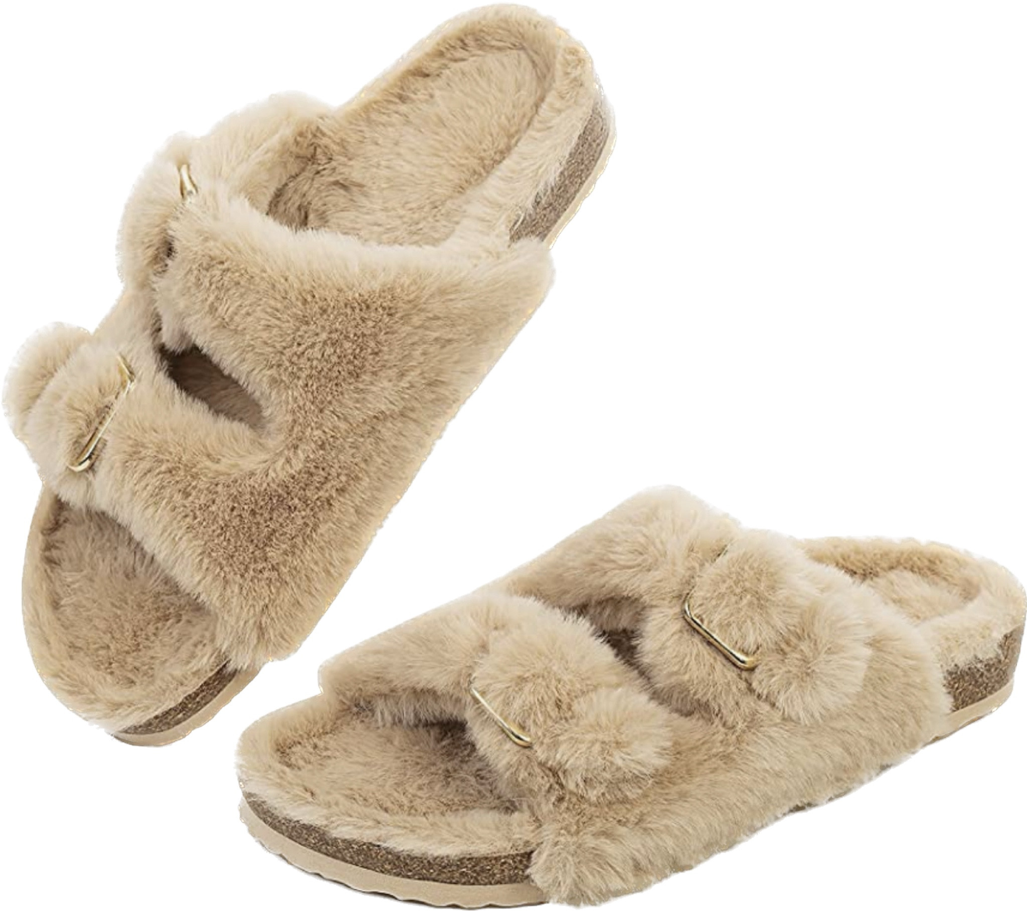 Amazon dupe // fall fashion // under $50 // Birkenstocks // furry sandal 