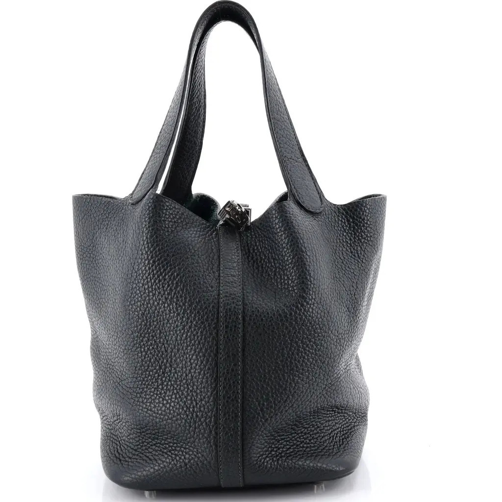 Pre-Owned Hermes Picotin Lock Bag Clemence MM in Vert Fonce at Nordstrom, Size X-Small | Nordstrom