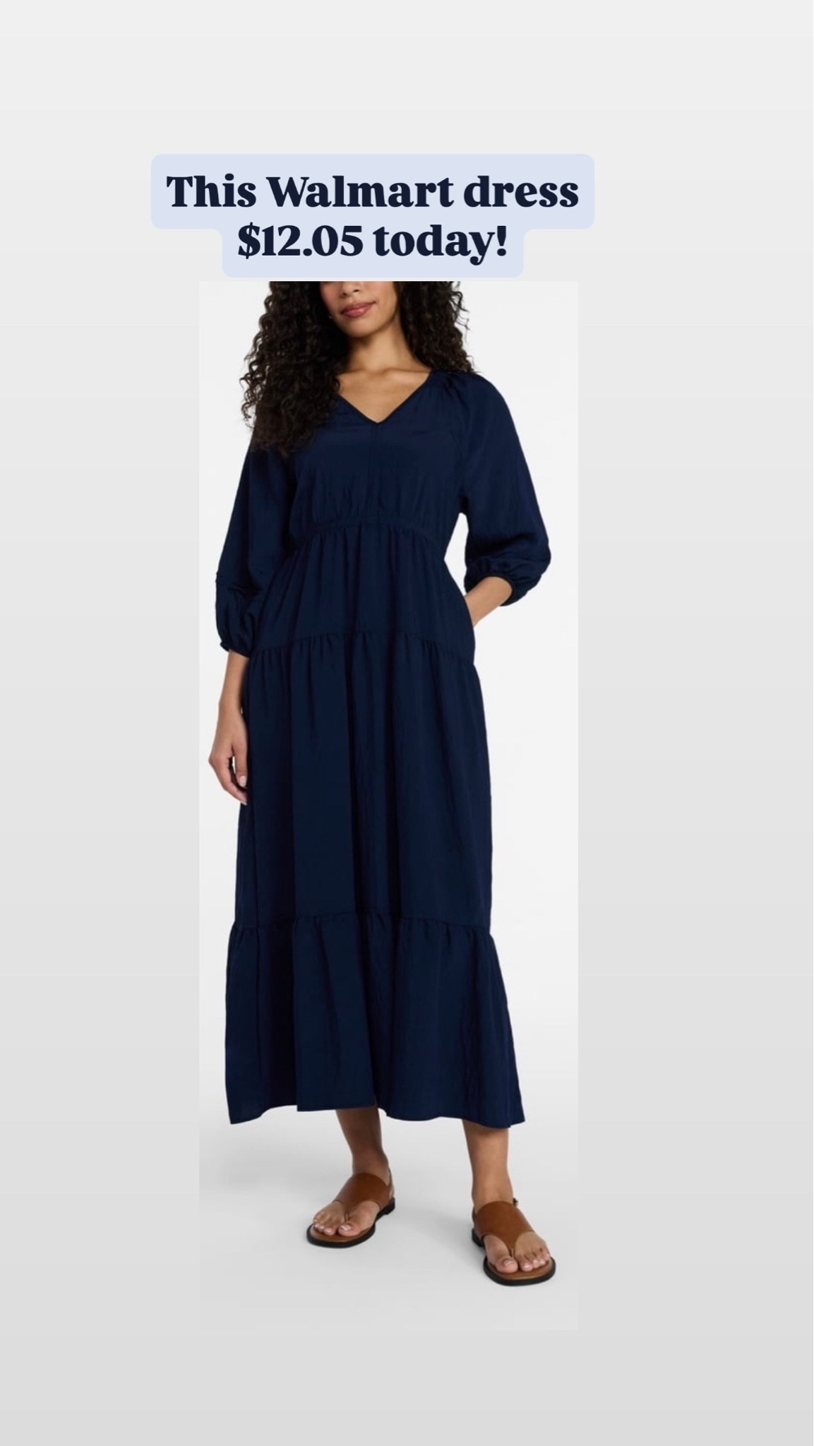 Great for EVERY body type! Navy blue, flowy and nice for summer. #summerdress #walmart

#LTKOver40 #LTKSaleAlert