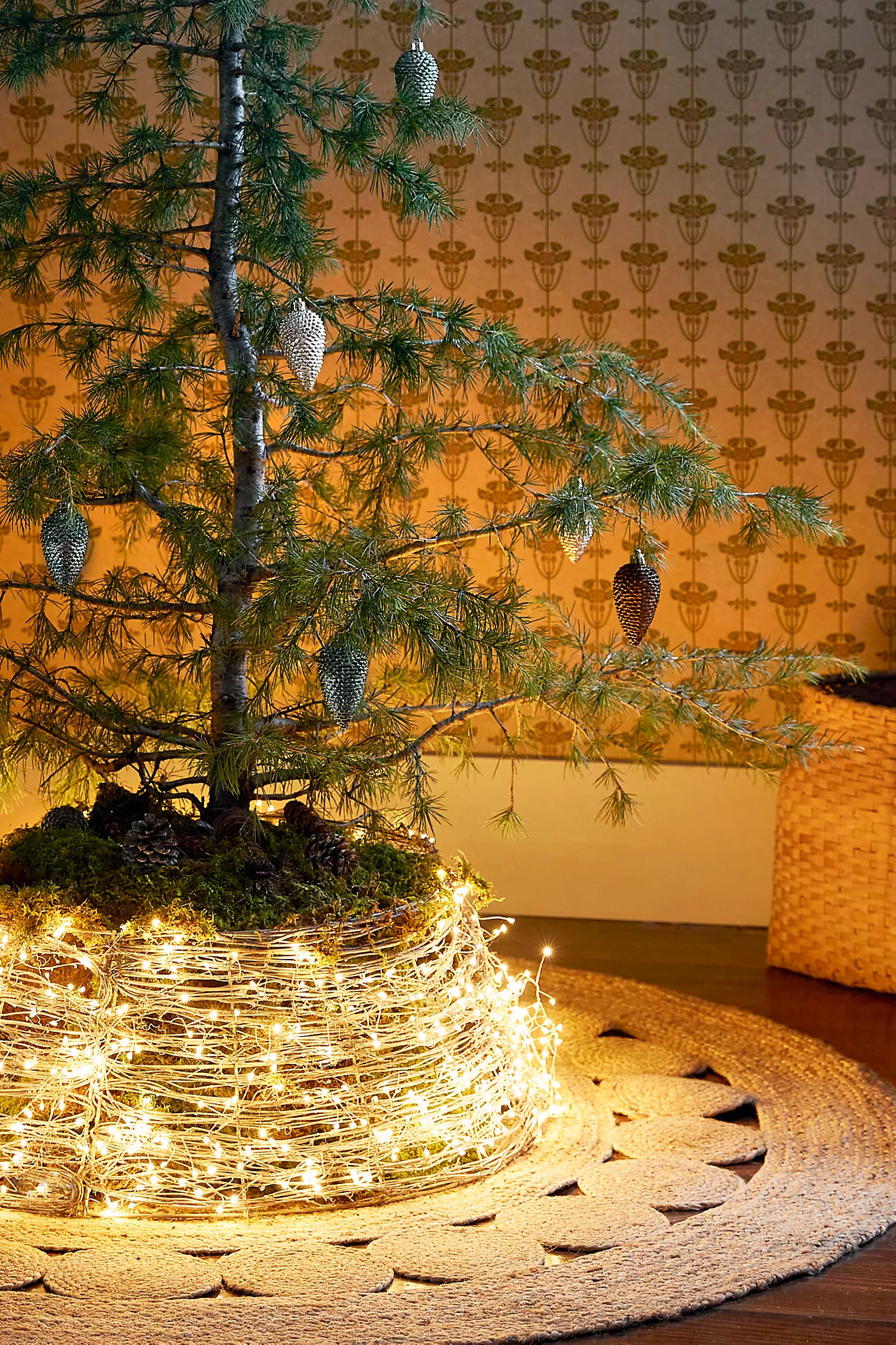 Stargazer LED Rattan Vine Tree Skirt | Anthropologie (US)