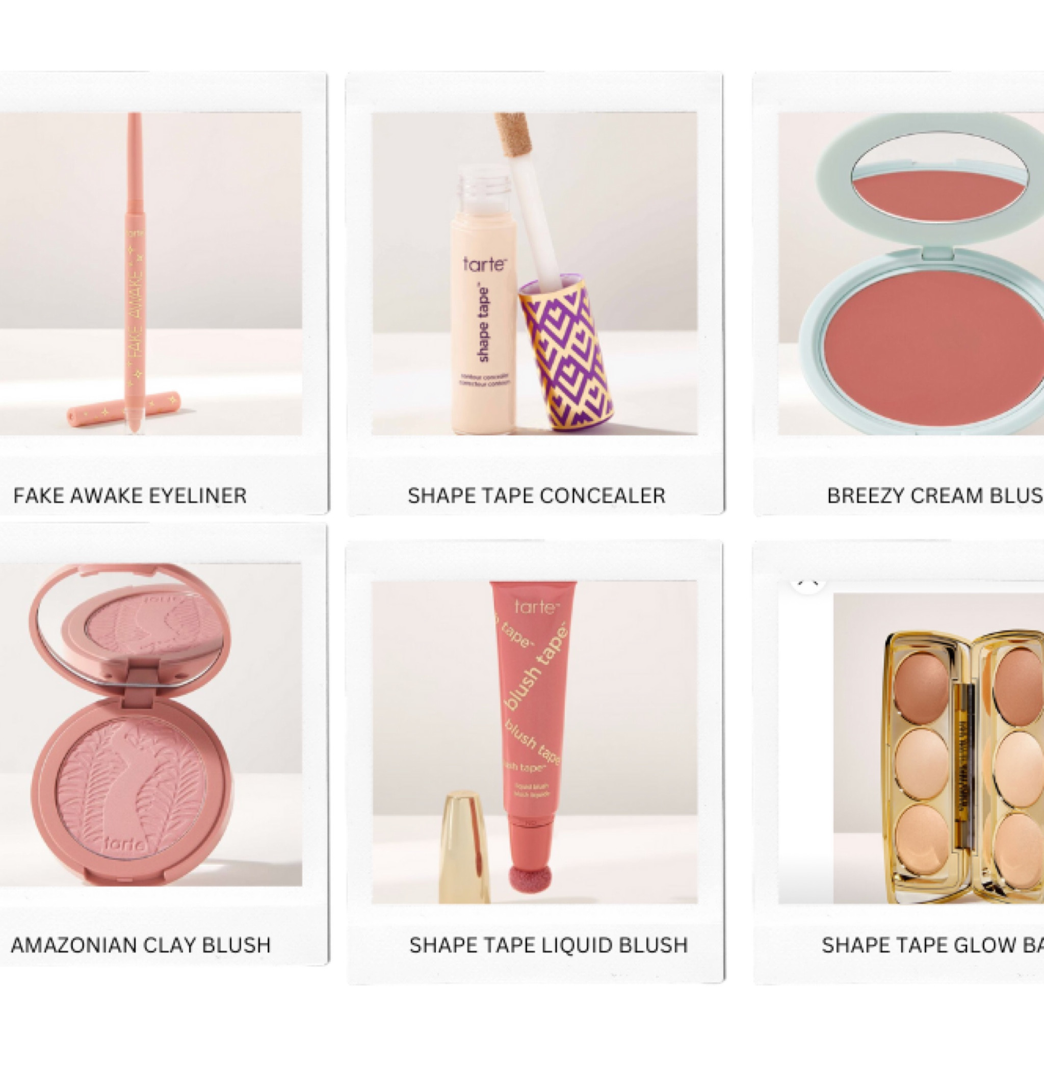 Fake Awake eyeliner, shape tape concealer, breezy cream blush, Amazonian clay blush, shape tape glow bar

#LTKSale #LTKsalealert #LTKbeauty