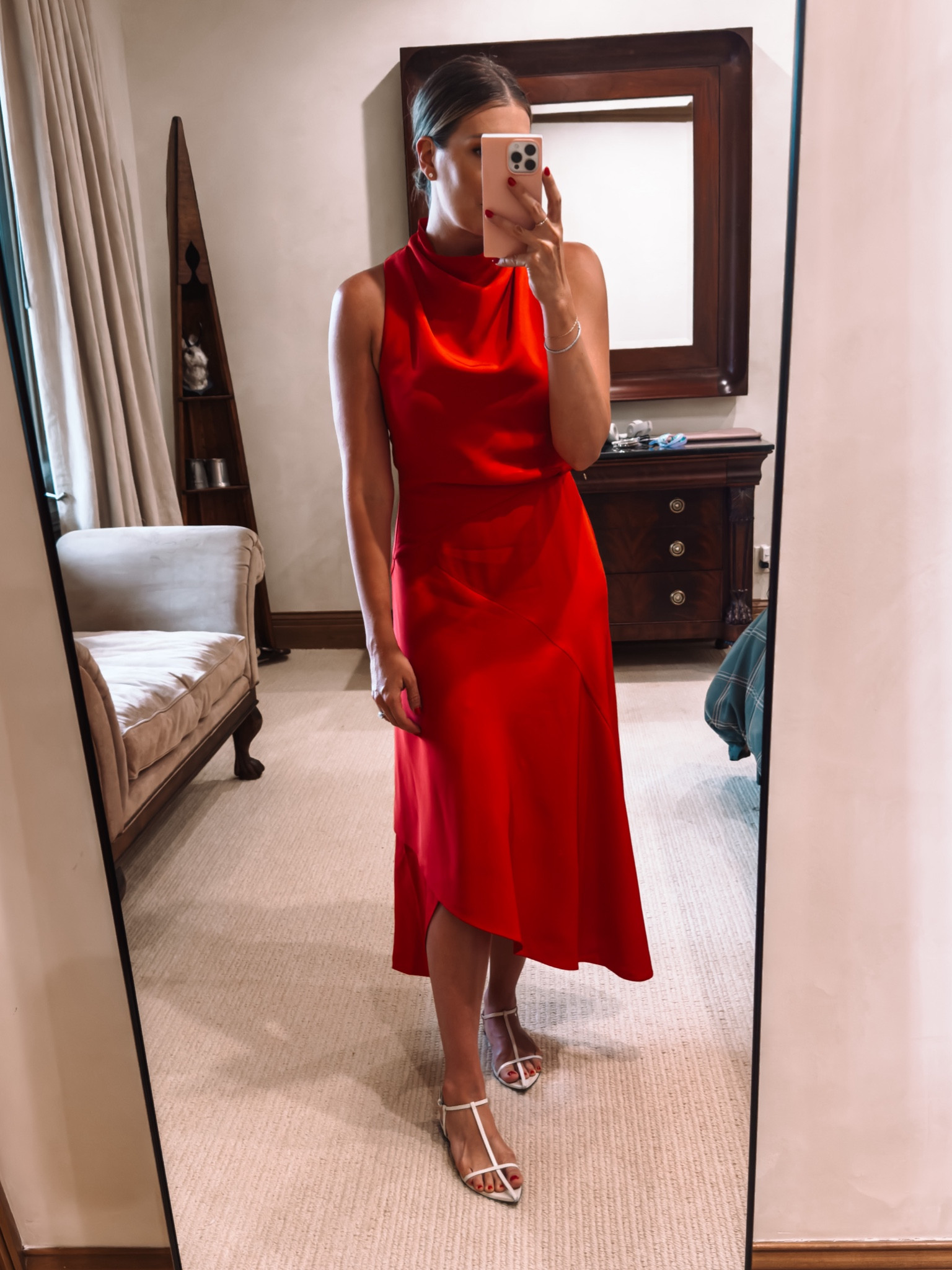 dresses at reiss Grey Lamé Dress | Reiss Dress main image 0
