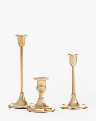 Adeline Brass Taper Holder Medium | McGee & Co. (US)