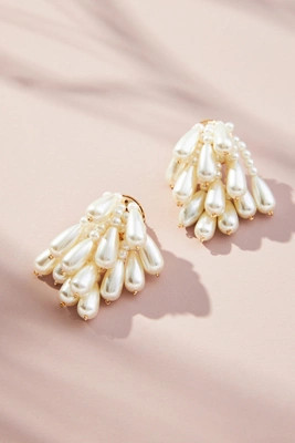 Drippy Pearl Pom Pom Earrings | Anthropologie (US)