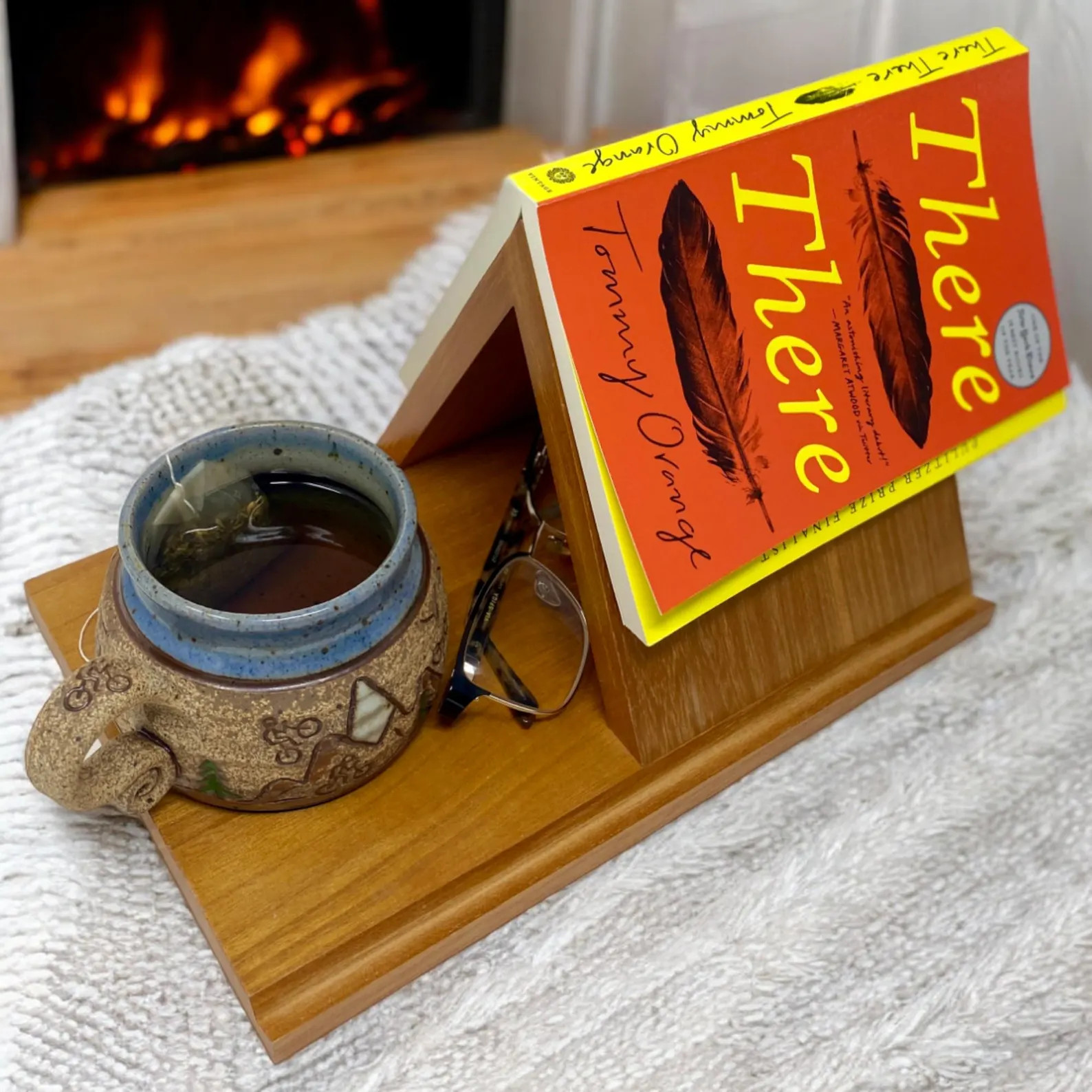 Triangle Book Holder Book Gifts for Book Lovers Comes Assembled With Slot for Tablet/drink Holder... | Etsy (US)