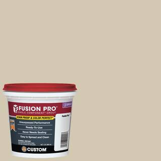 Custom Building Products Fusion Pro #382 Bone 1 qt. Single Component Grout FP382QT-4 | The Home Depot