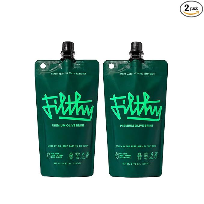 Filthy Olive Brine for Cocktails, 8 Oz Pouch, 2 Pack | Amazon (US)