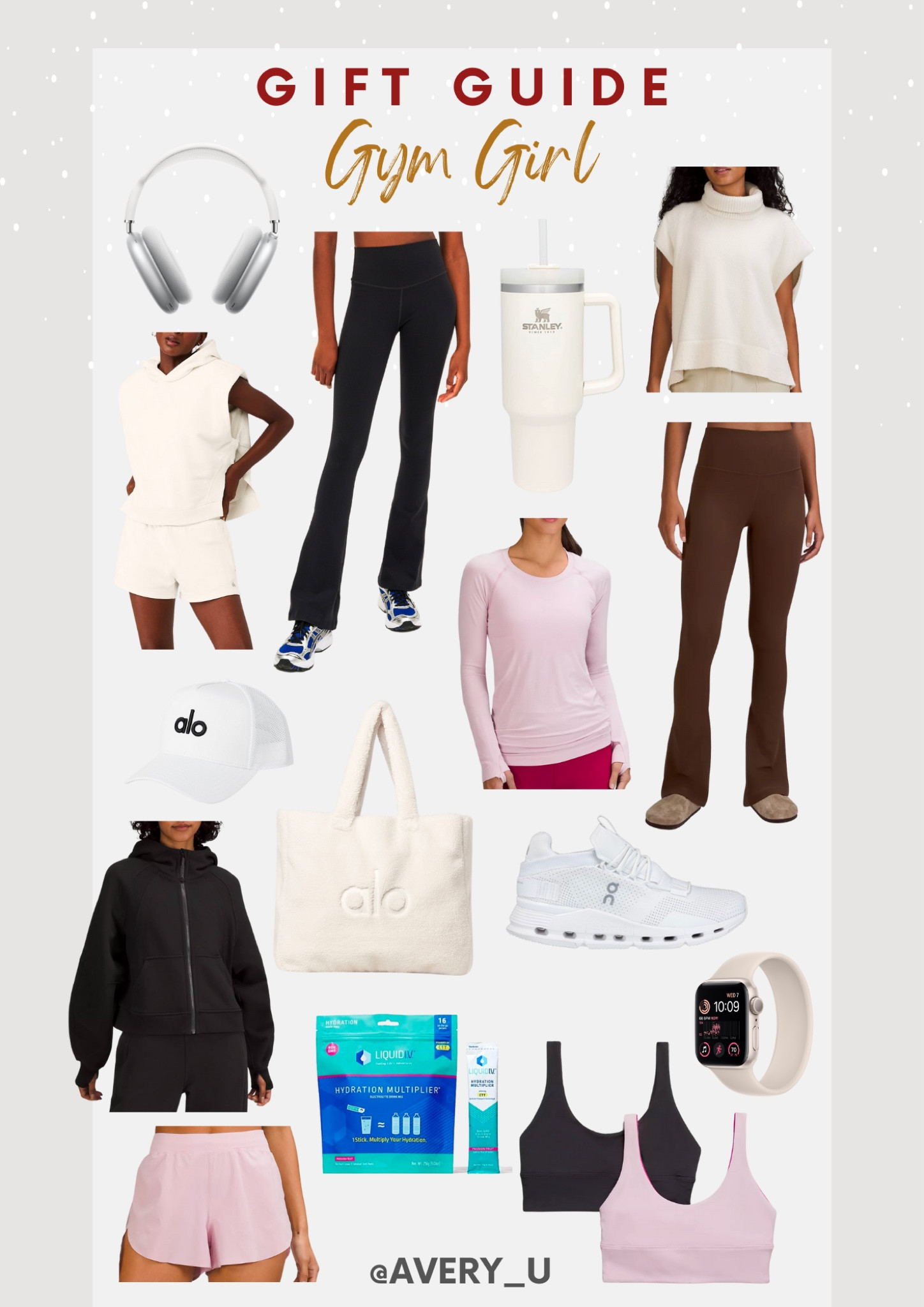 Gift guide for a Gym Girl 


#Lulu #lululemon #cloudnova #oncloud #onrunning #alo #aloyoga #liquidiv #workoutgirl #fitqueen #apple #airpodsmax #stanleycup #LTKunder100 #LTKunder50 #LTKfit #LTKsalealert #LTKstyletip #LTKshoealert #LTKitbag

#LTKCyberweek #LTKHoliday #LTKGiftGuide