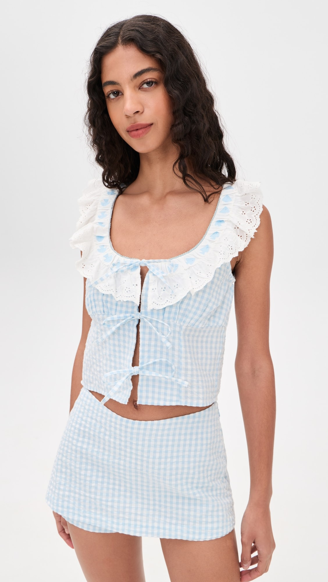 For Love & Lemons Bradford Gingham Top | Shopbop | Shopbop