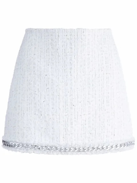 Alice+Olivia Minissaia Elana Com Acabamento De Corrente - Farfetch | Farfetch Global