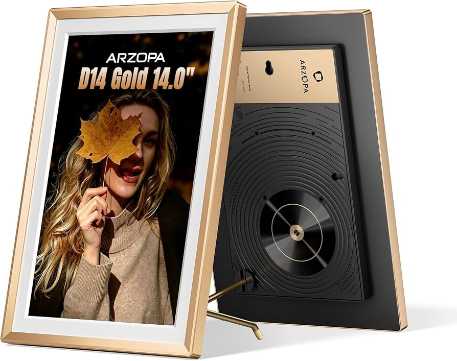ARZOPA Metal Digital Picture Frame 14 Inch Free Cloud Storage No Subscription FHD IPS Anti-Glare ... | Amazon (US)