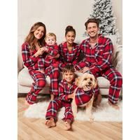 V by Very Ladies Family Red Check Revere Mini Me Christmas Pyjamas - Red | Very (UK)